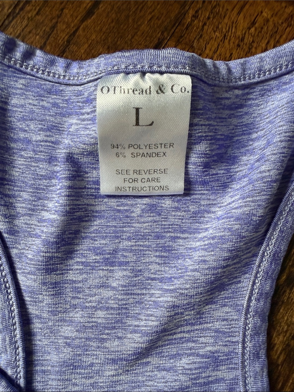 Heather Periwinkle Racerback Crop Tank - Picture 2 of 2